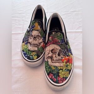 Vans Skull, Floral and Fruit Slip-On Shoes